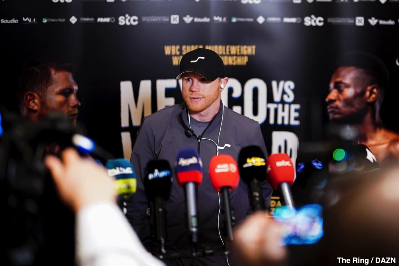 Image: Canelo Arrives in Riyadh for Mbilli Fight: Start Time, Ring Walks and DAZN PPV