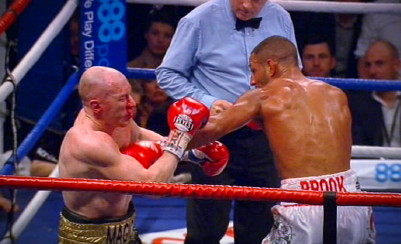 Image: Brook looked vulnerable from the 8th round against Hatton